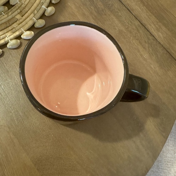 Rae Dunn Black Heart Mug with Pink interior - Picture 3 of 3